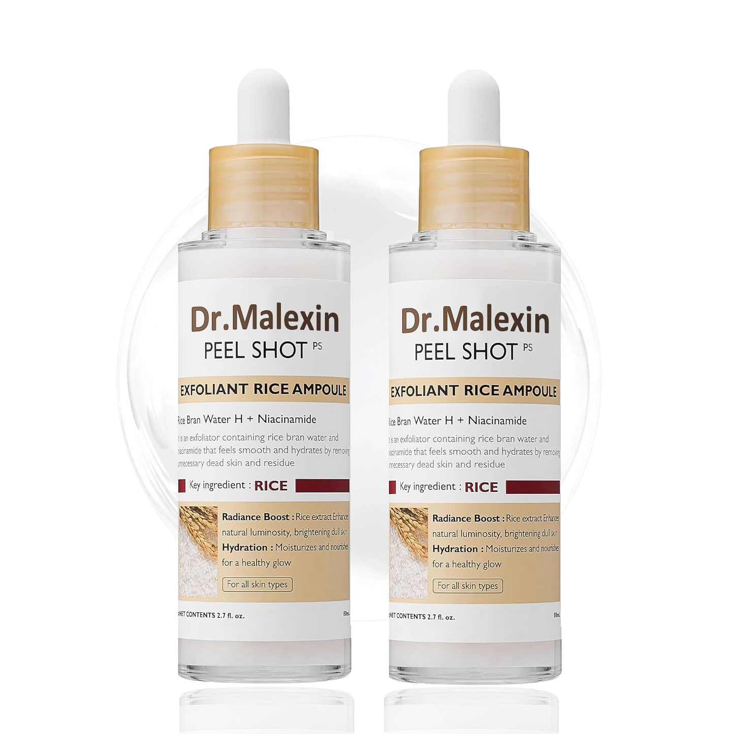 ✨✨Last Day 50%OFF:Peel Shot Glow White Rice Peeling Ampoule.。。