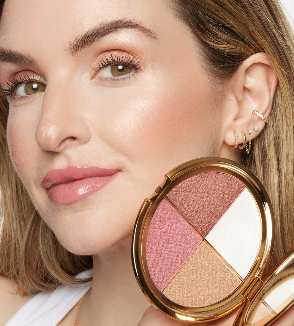 Eye & cheek palette - eyeshadow and highlighter makeup
