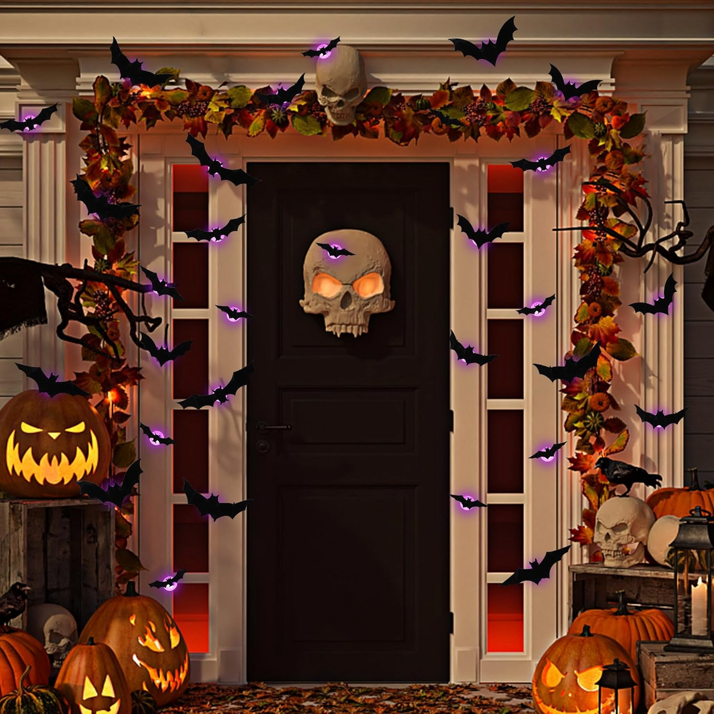 Last Day 50% OFF:3D Bats Light Decorations Spooky Ornaments for Festival Halloween