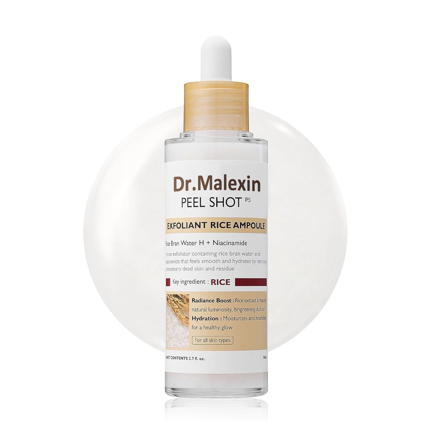✨✨Last Day 50%OFF:Peel Shot Glow White Rice Peeling Ampoule.。。