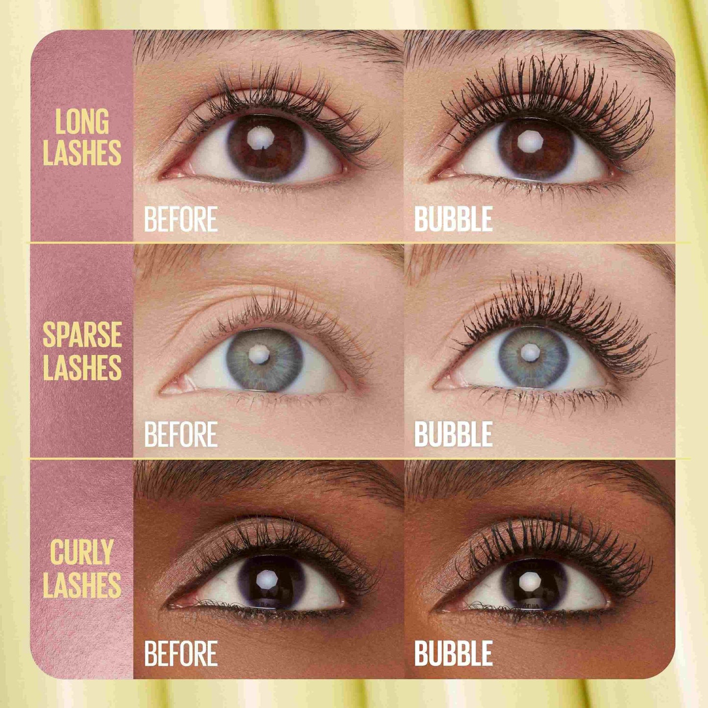 Washable Mascara, Buildable Mascara Volume and Length Formula for Bold, Separated Lashes