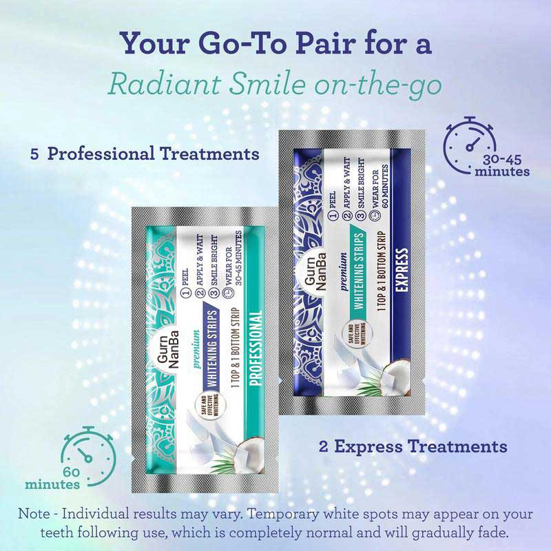 🌱Final 3 hours 70% off 🔥 GurnNanBa Teeth Whitening Strips (7-day treatment) - Reveal Your Brightest Smile