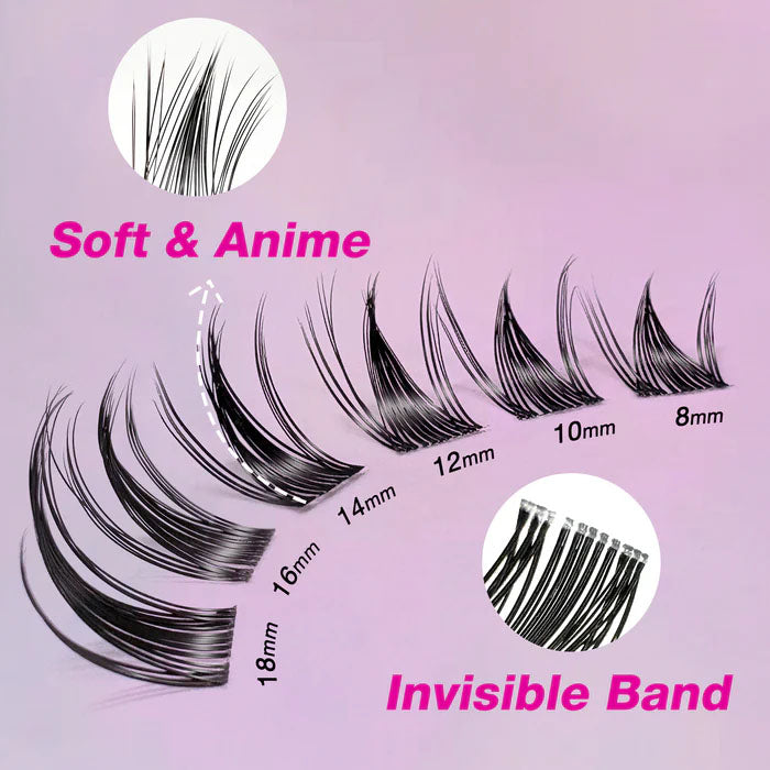 Final 3 Hours 60%OFF:DIY Lashes Extension Kit and Lash Clusters 8-18mm