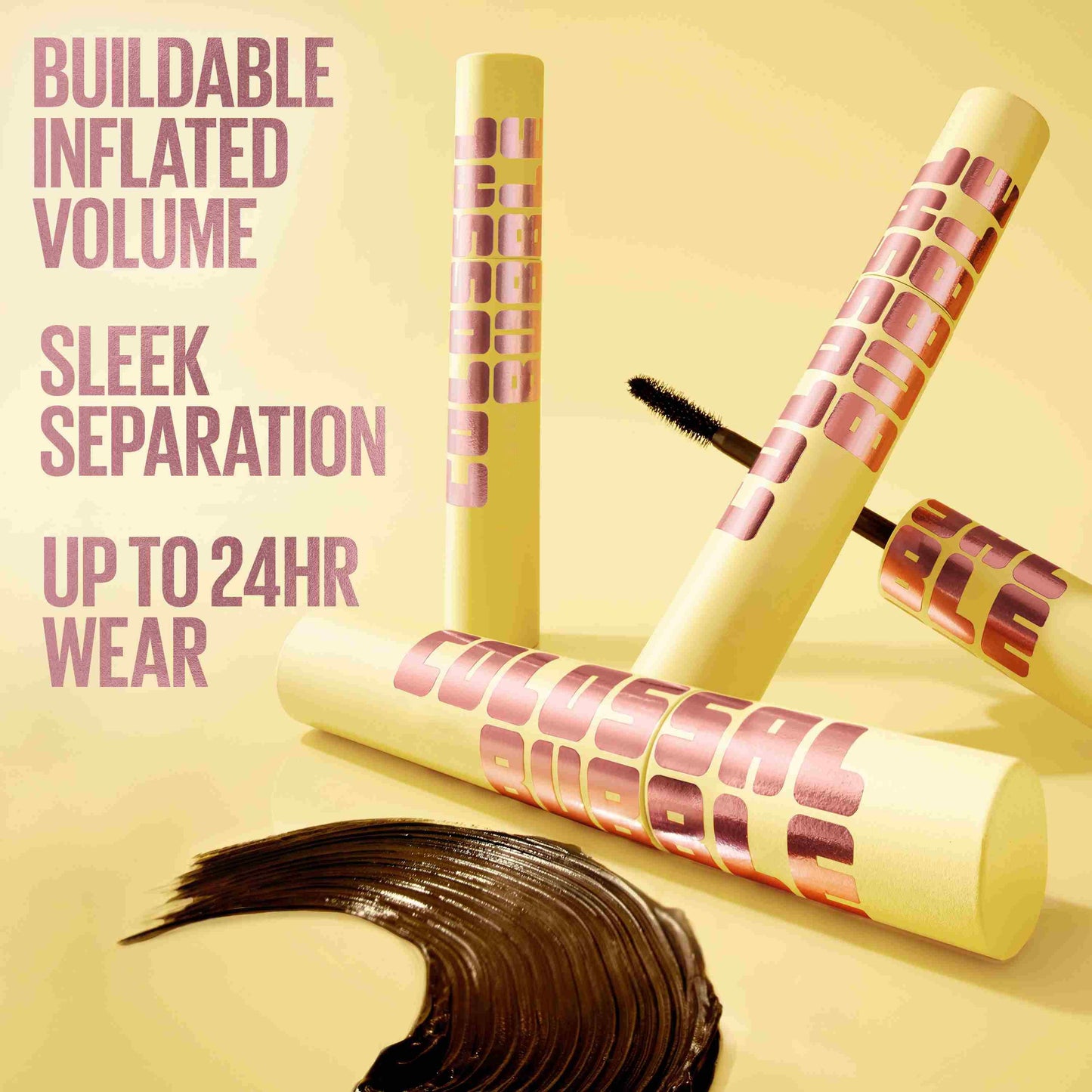 Washable Mascara, Buildable Mascara Volume and Length Formula for Bold, Separated Lashes