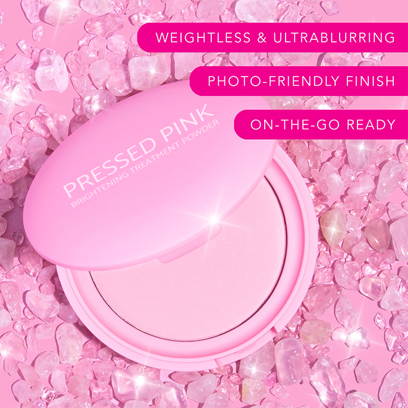Pink Power Pressed Setting Powder with Brush & Sponge