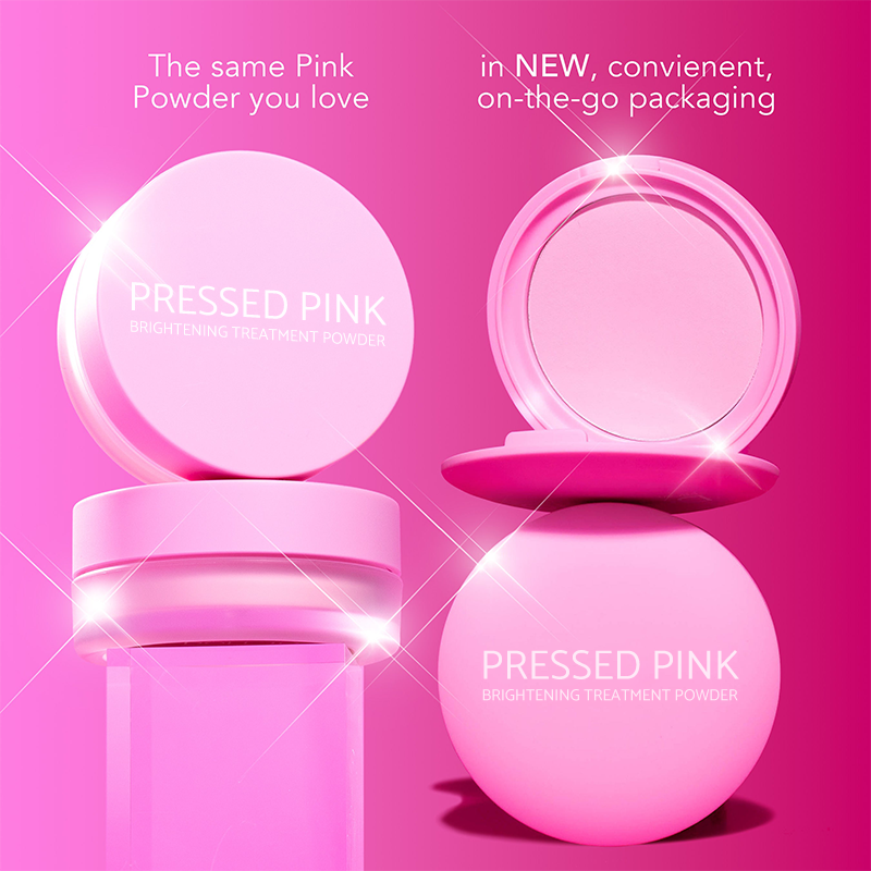 Pink Power Pressed Setting Powder with Brush & Sponge