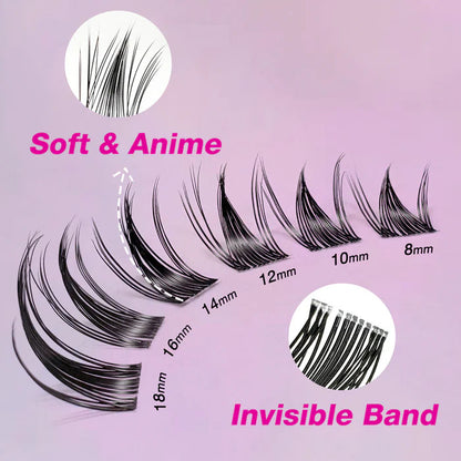 Final 3 Hours 60%OFF:DIY Lashes Extension Kit and Lash Clusters 8-18mm