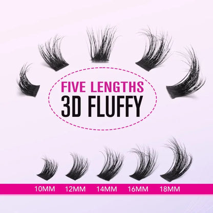 Final 3 Hours 60%OFF:DIY Lashes Extension Kit and Lash Clusters 8-18mm